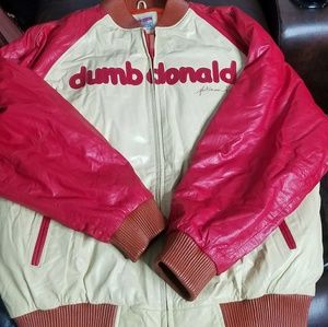 Fubu Dumb donald leather jacket RARE